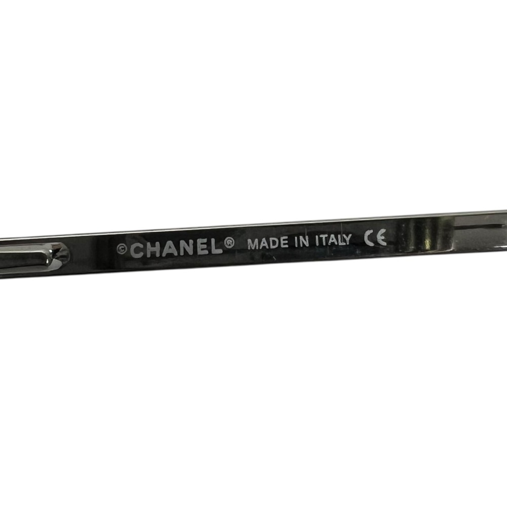 Chanel CC Logo Rhinestone Rimless Sunglasses - Picture 6 of 10